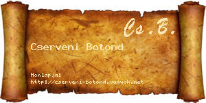 Cserveni Botond névjegykártya