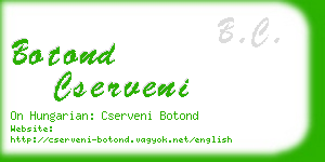 botond cserveni business card